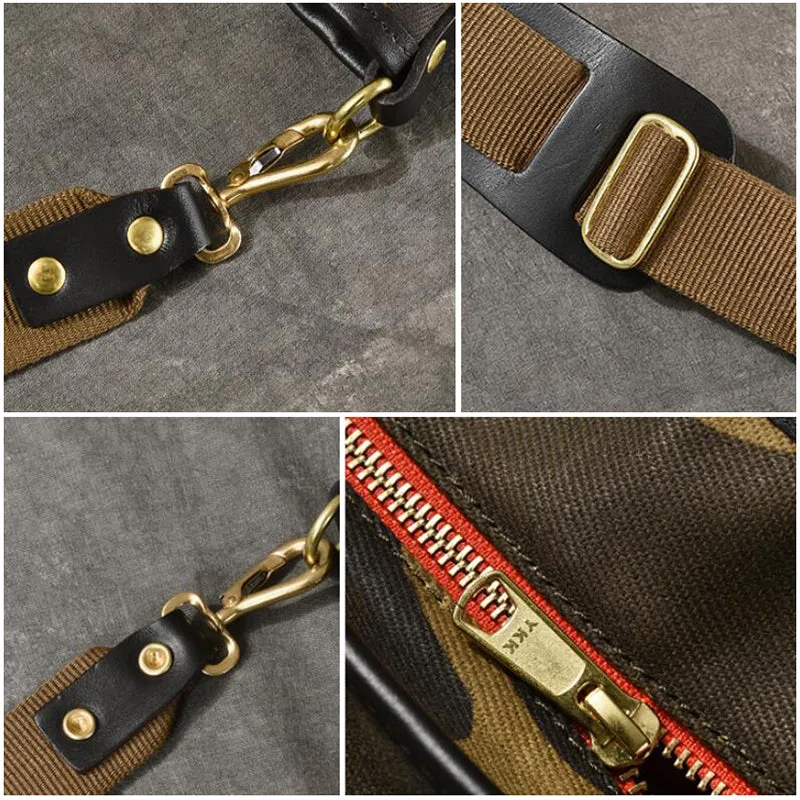 Canvas Men Tote Bag Camouflage Shoulder Bag Vintage Men Messenger Bag ESS399