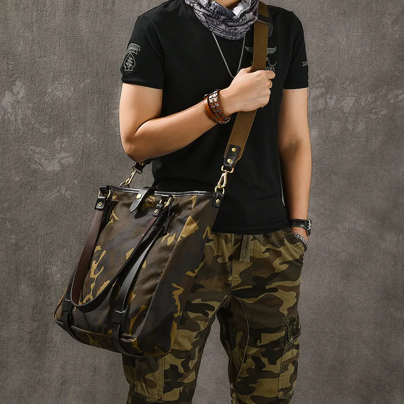 Canvas Men Tote Bag Camouflage Shoulder Bag Vintage Men Messenger Bag ESS399