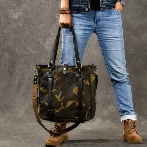 Canvas Men Tote Bag Camouflage Shoulder Bag Vintage Men Messenger Bag ESS399