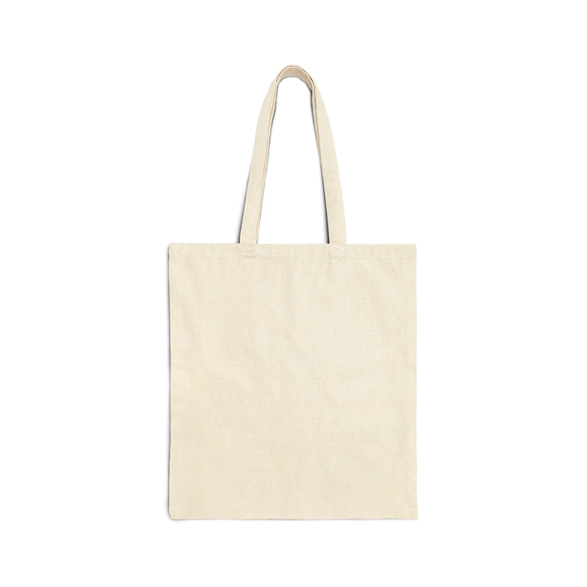 Canvas Tote Bag - Black Cat Floral Background