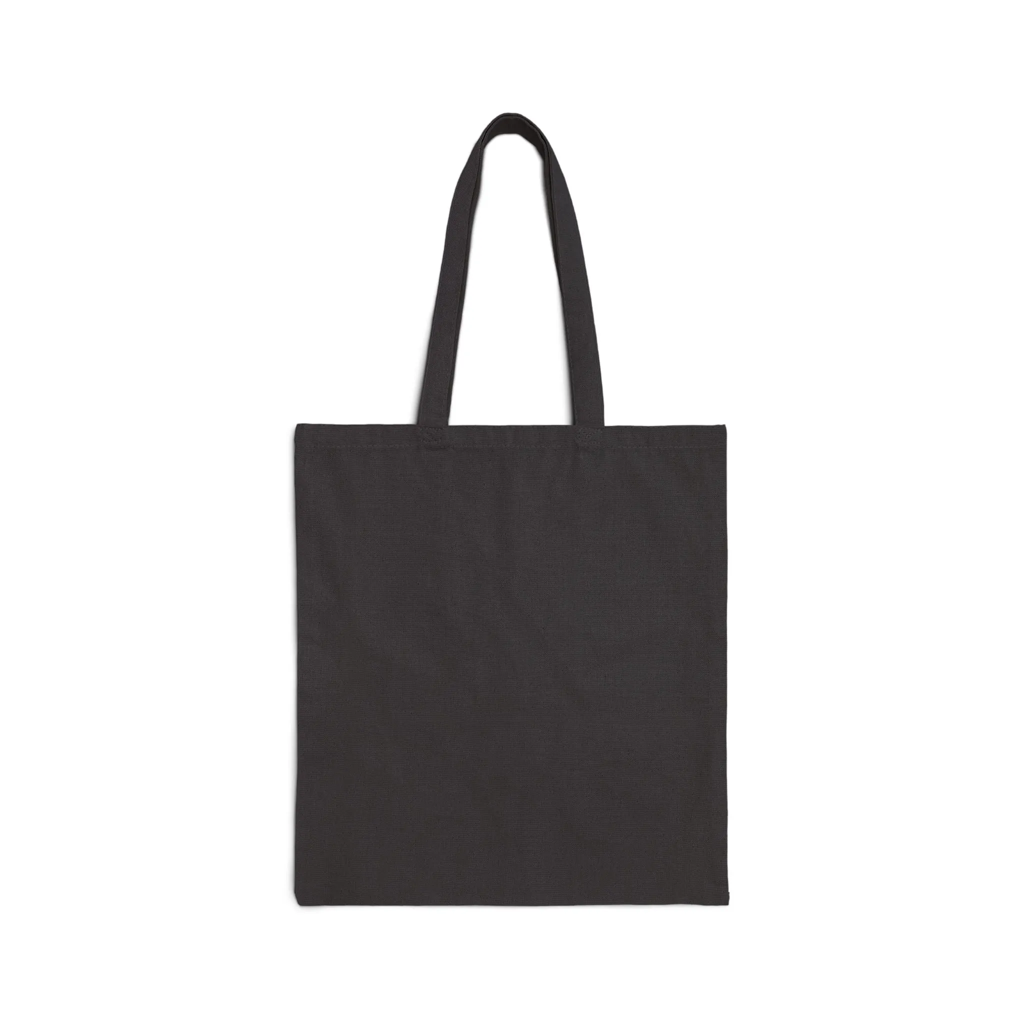 Canvas Tote Bag - Black Cat Floral Background