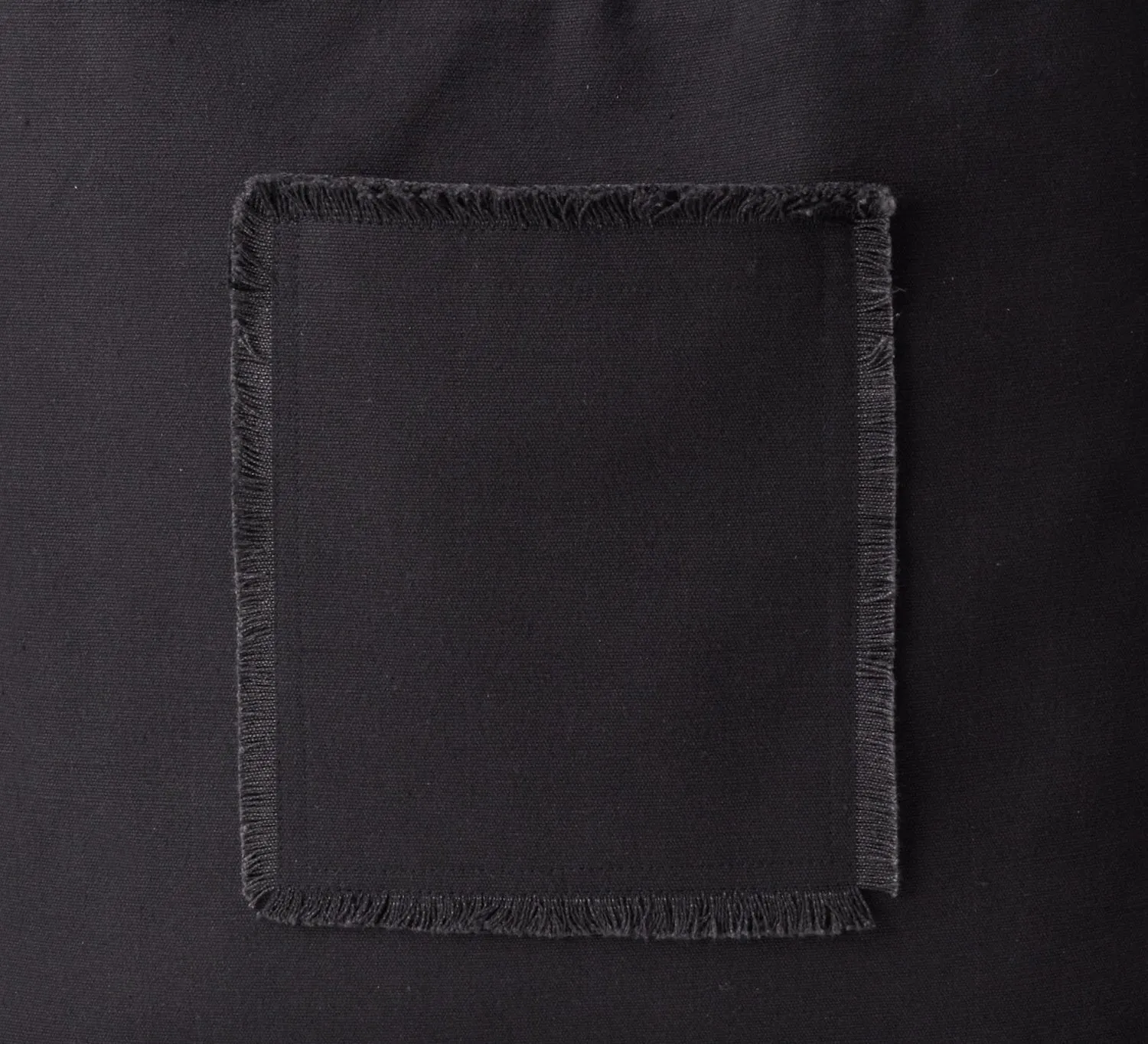 CANVAS TOTE BAG WITH FRAY EDGES BLACK