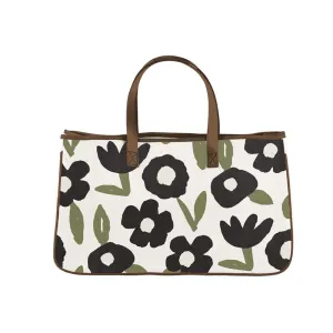 Canvas Tote | Black Flower