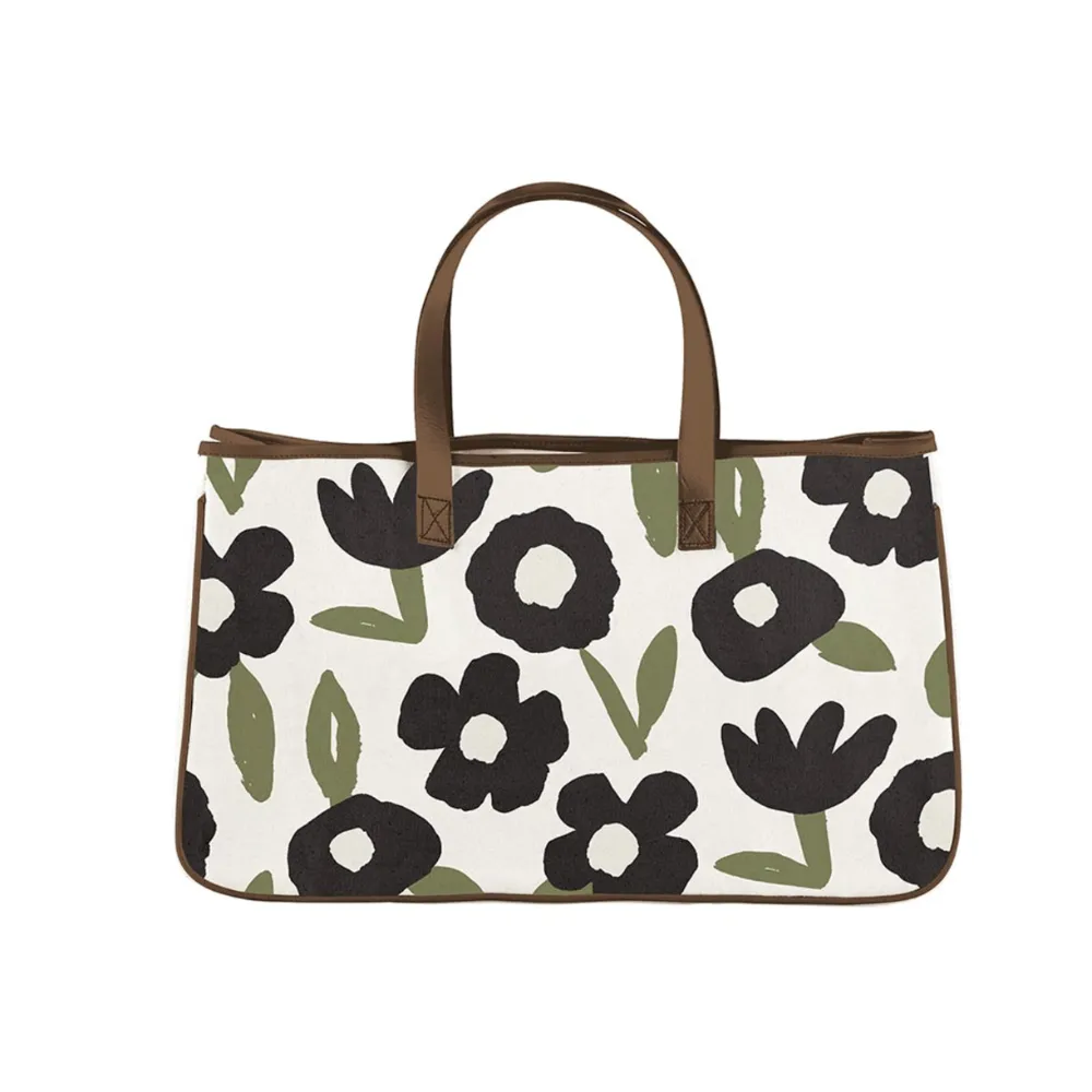 Canvas Tote | Black Flower