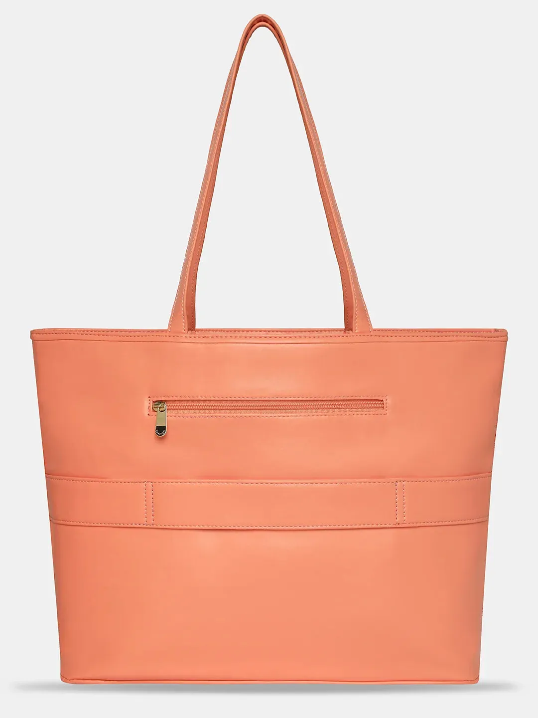 Caprese Snow Printed Large Coral Laptop Tote