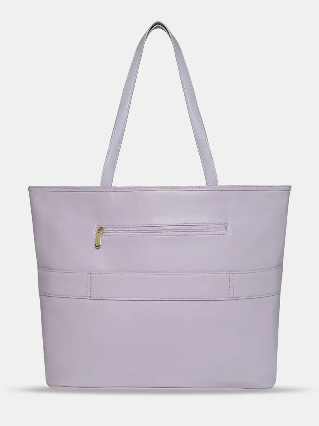 Caprese Snow Printed Large Lavender Laptop Tote