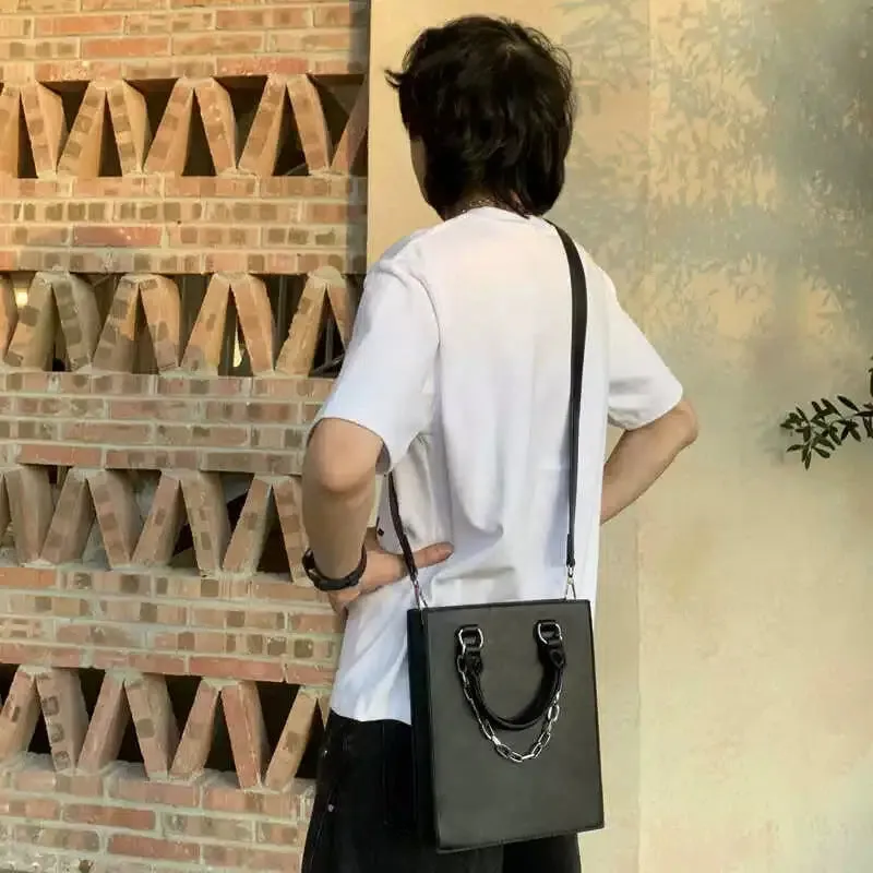 Chain Handle Messenger Bag