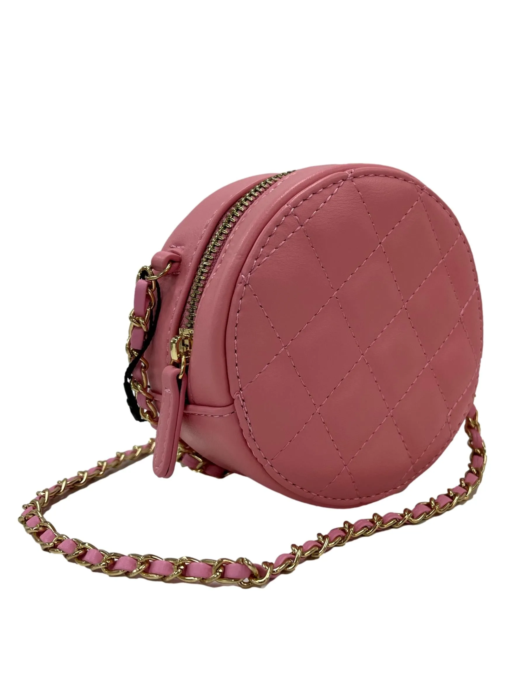 Chain Strap Circle Mini Bag - Pink