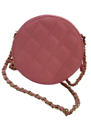 Chain Strap Circle Mini Bag - Pink