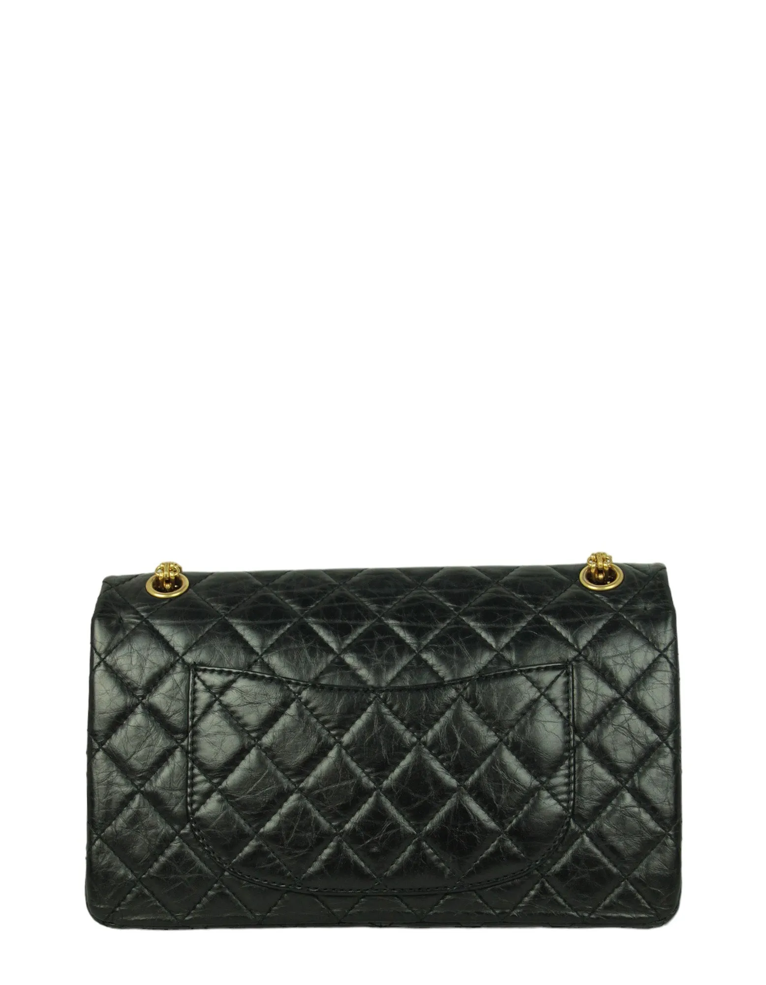 Chanel Black Calfskin Quilted 2.55 Reissue 226 Flap Bag