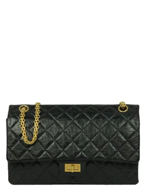 Chanel Black Calfskin Quilted 2.55 Reissue 226 Flap Bag