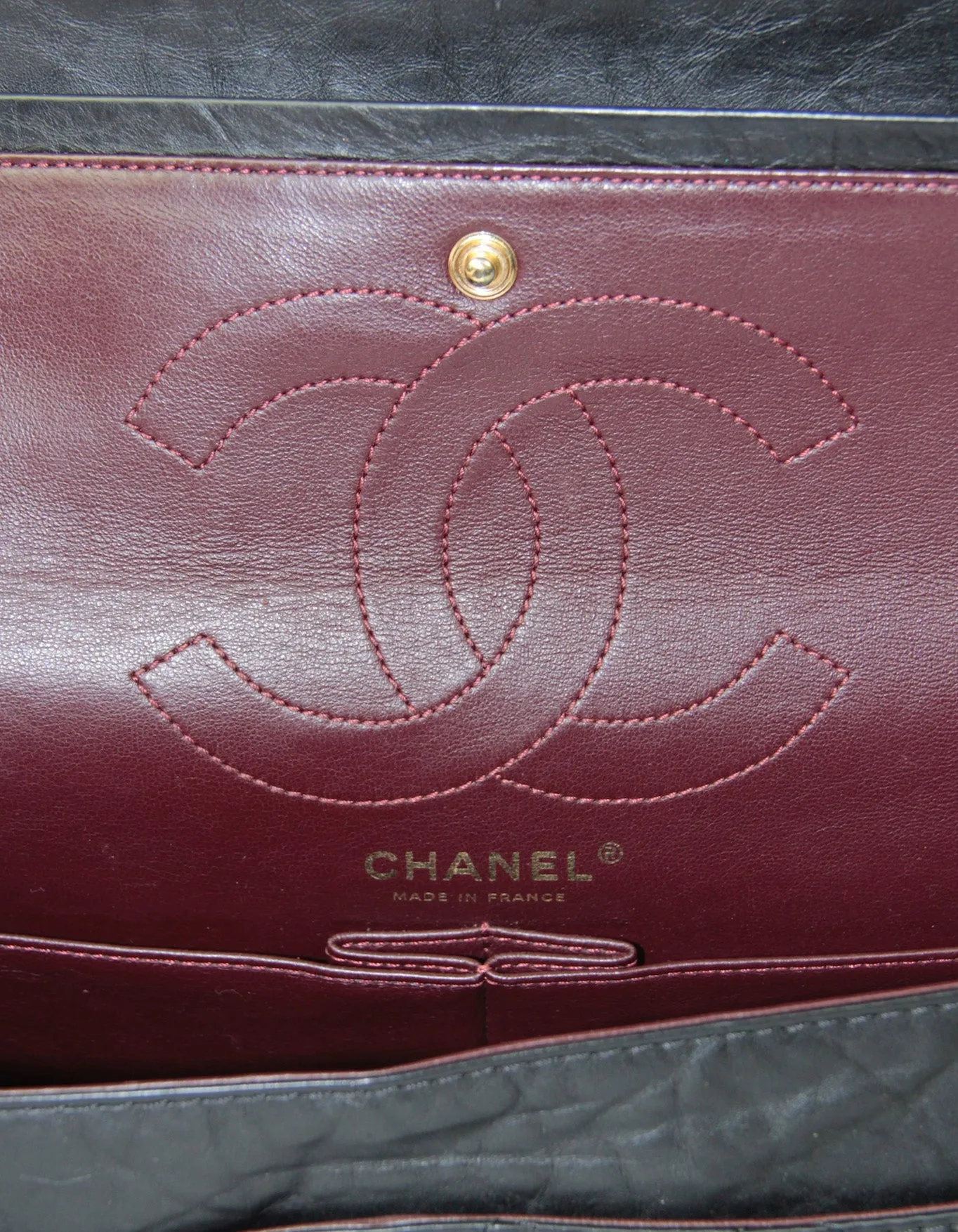 Chanel Black Calfskin Quilted 2.55 Reissue 226 Flap Bag
