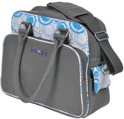 Changing Bag with Pull and Wipe Aqua Circles