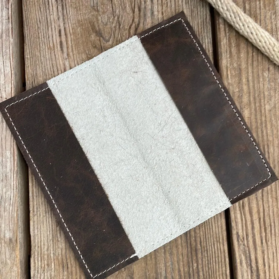 Checkbook Cover - Brindle w/ Watermelon Wine