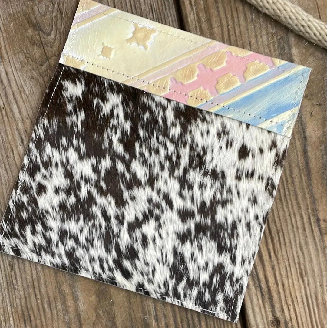 Checkbook Cover - Chocolate & White w/ Encanto Navajo