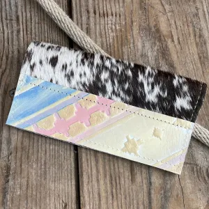 Checkbook Cover - Chocolate & White w/ Encanto Navajo