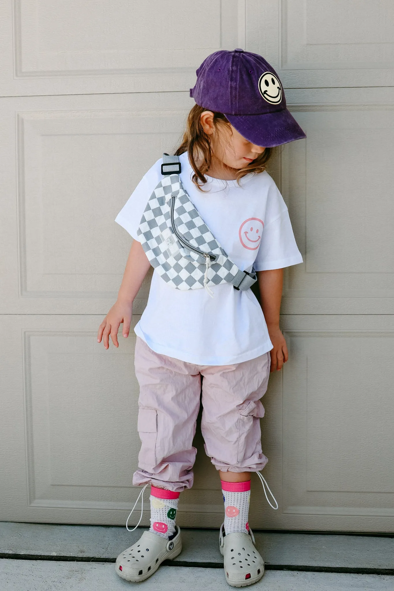 Checkered Crossbody Kids Bag