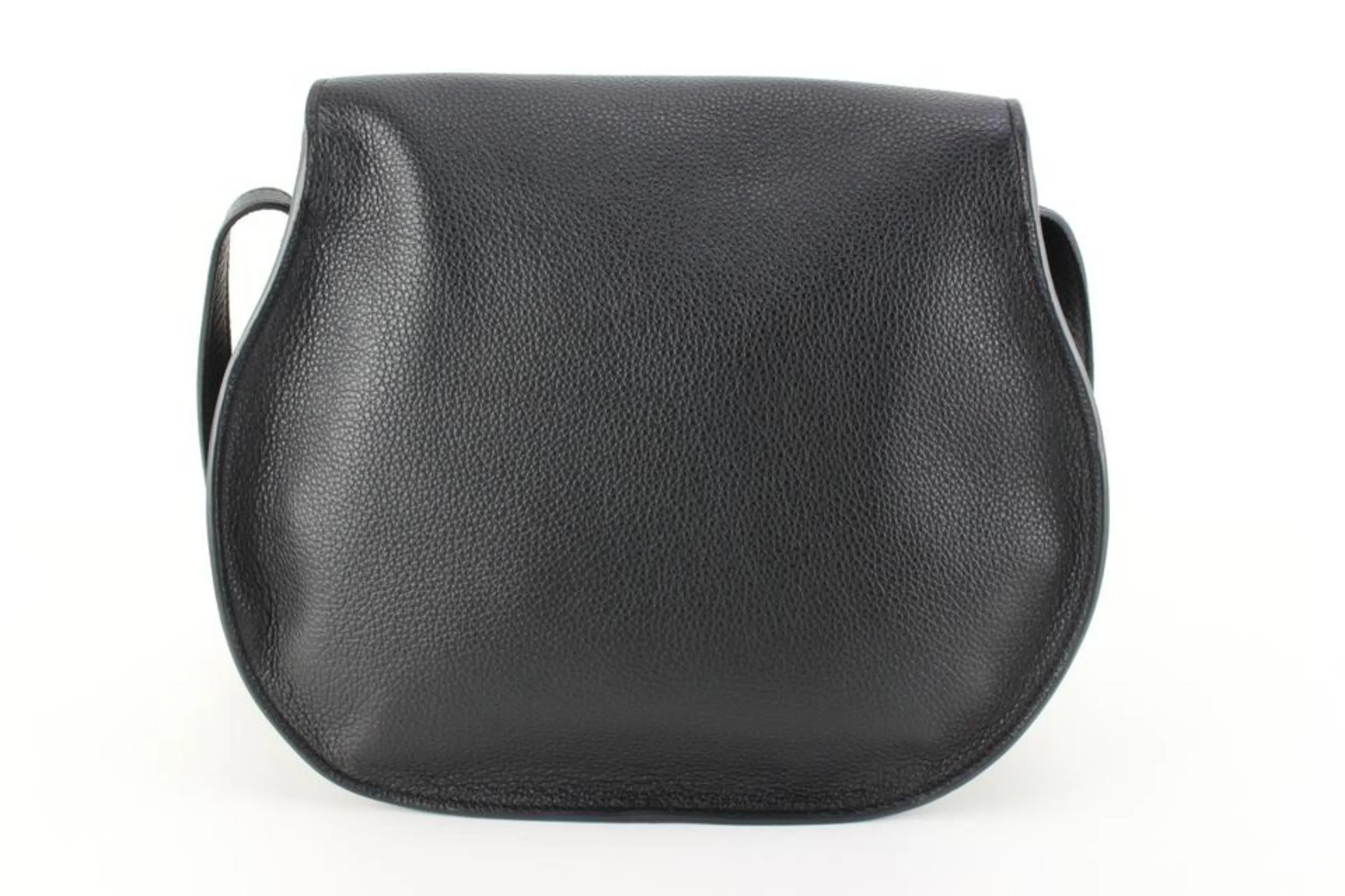 Chloé Black Calfskin Medium Marcie Round Crossbody Bag  20cl82s
