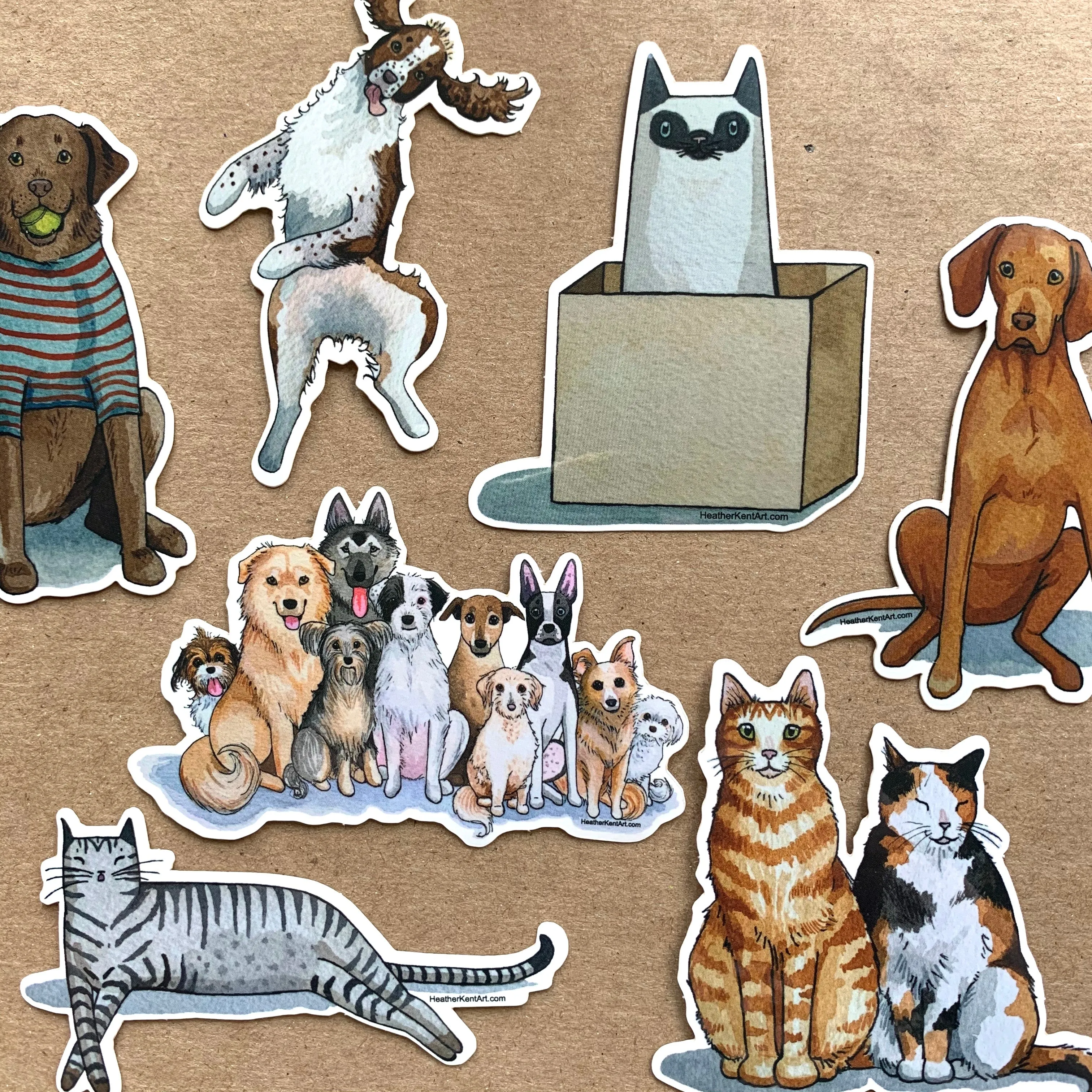 Chocolate Lab Dog Vinyl Stickers, 3 inch, Doggos Sticker, FREE SHIPPING