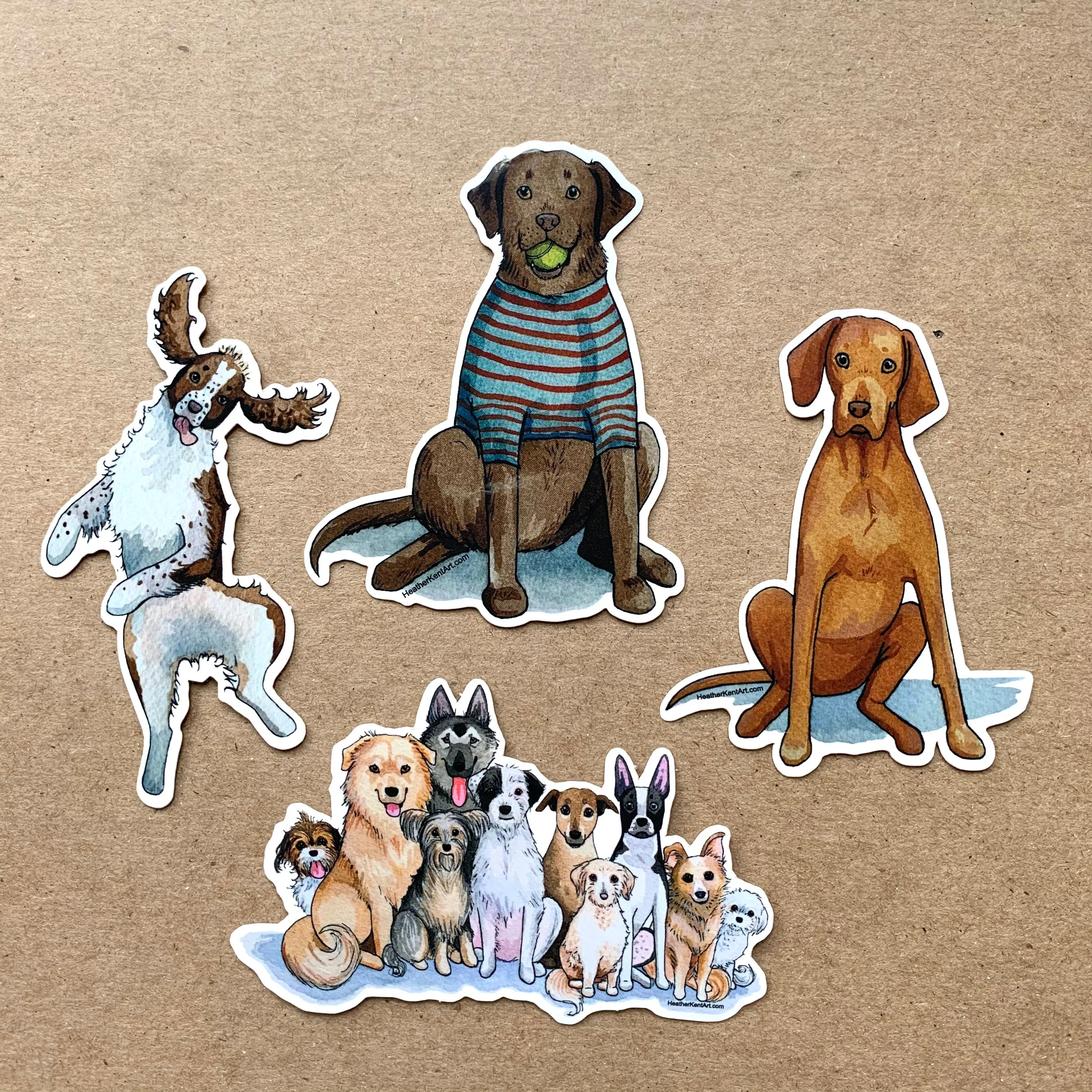 Chocolate Lab Dog Vinyl Stickers, 3 inch, Doggos Sticker, FREE SHIPPING