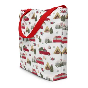 Christmas Adventures Large Tote Bag