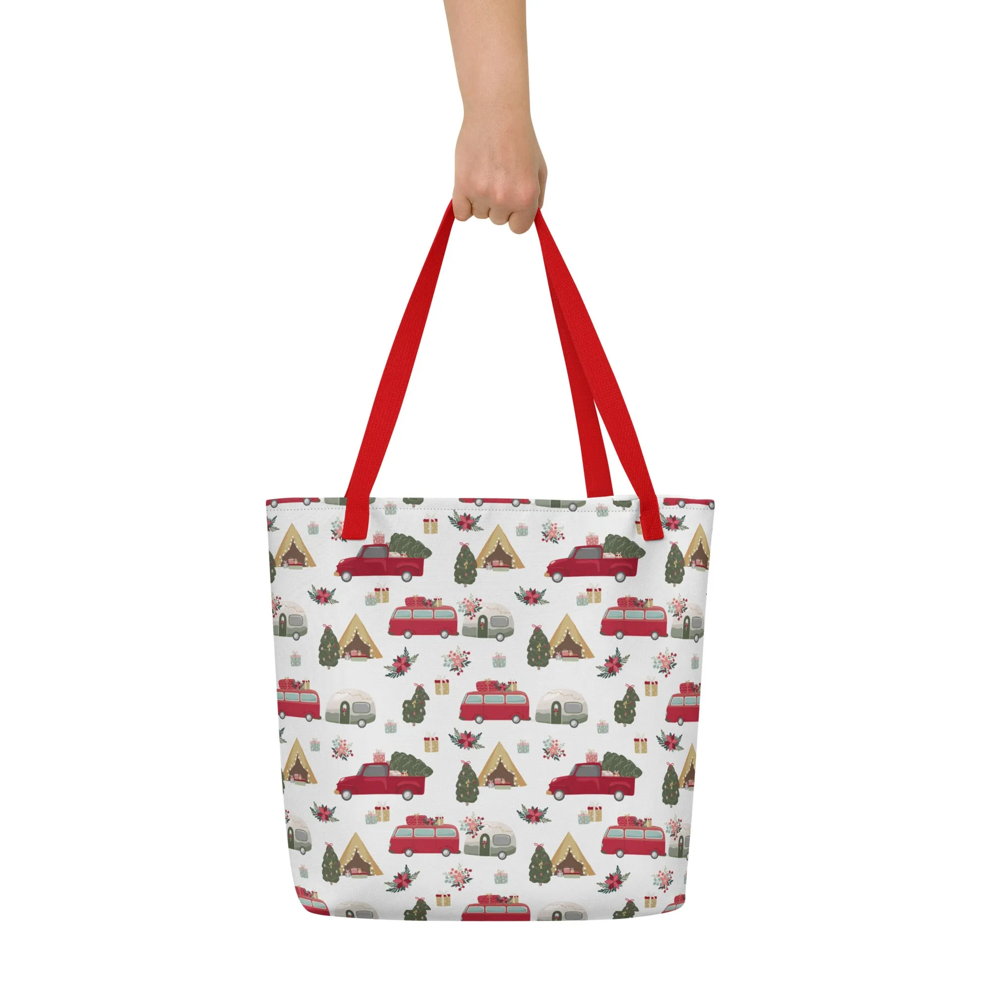 Christmas Adventures Large Tote Bag