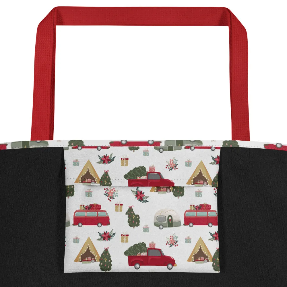 Christmas Adventures Large Tote Bag