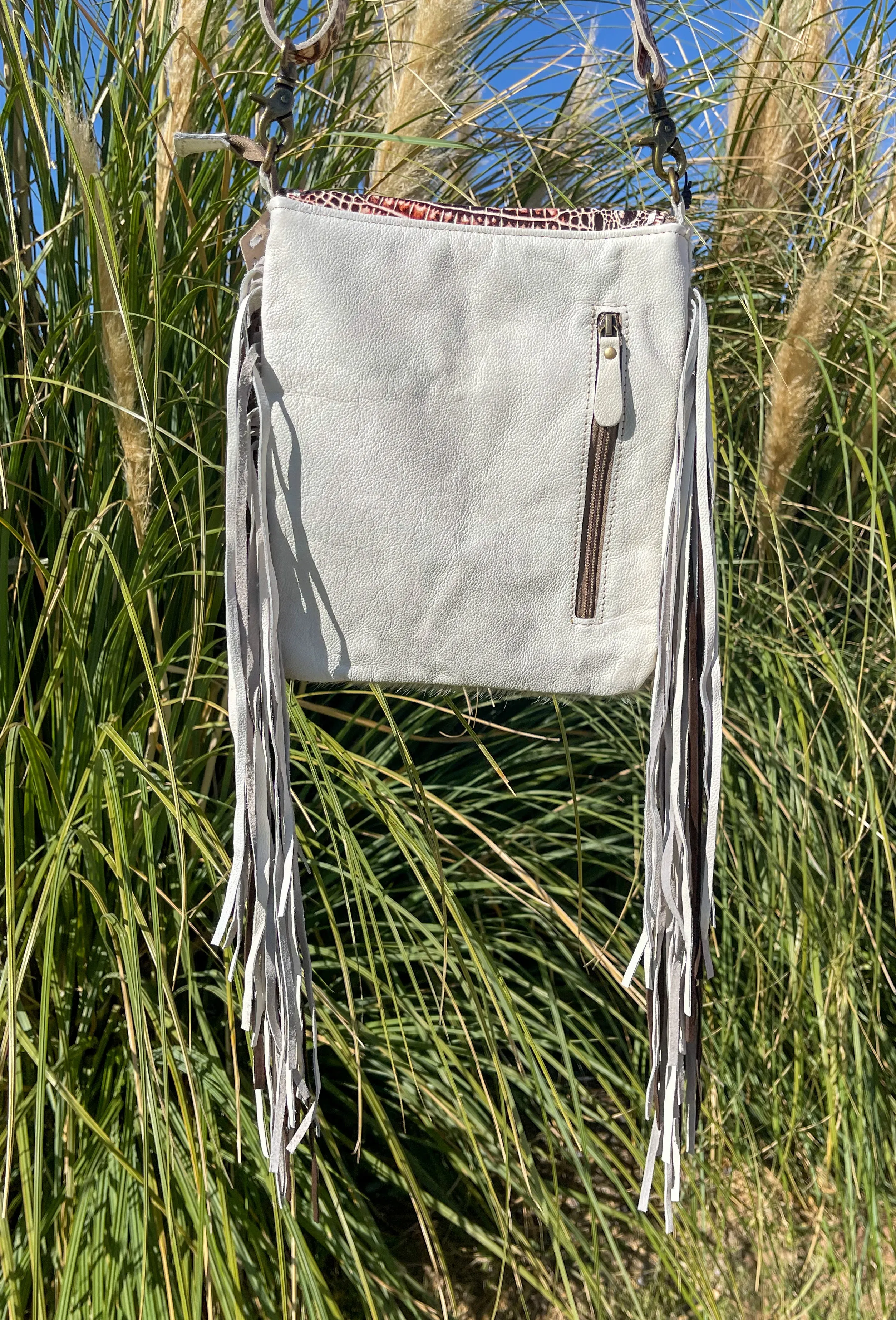 Clara Leather & Cowhide Crossbody