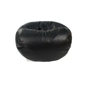 Classic Bean Bag Trule Size: Medium Body Fabric: Ebony Leather Look Vinyl