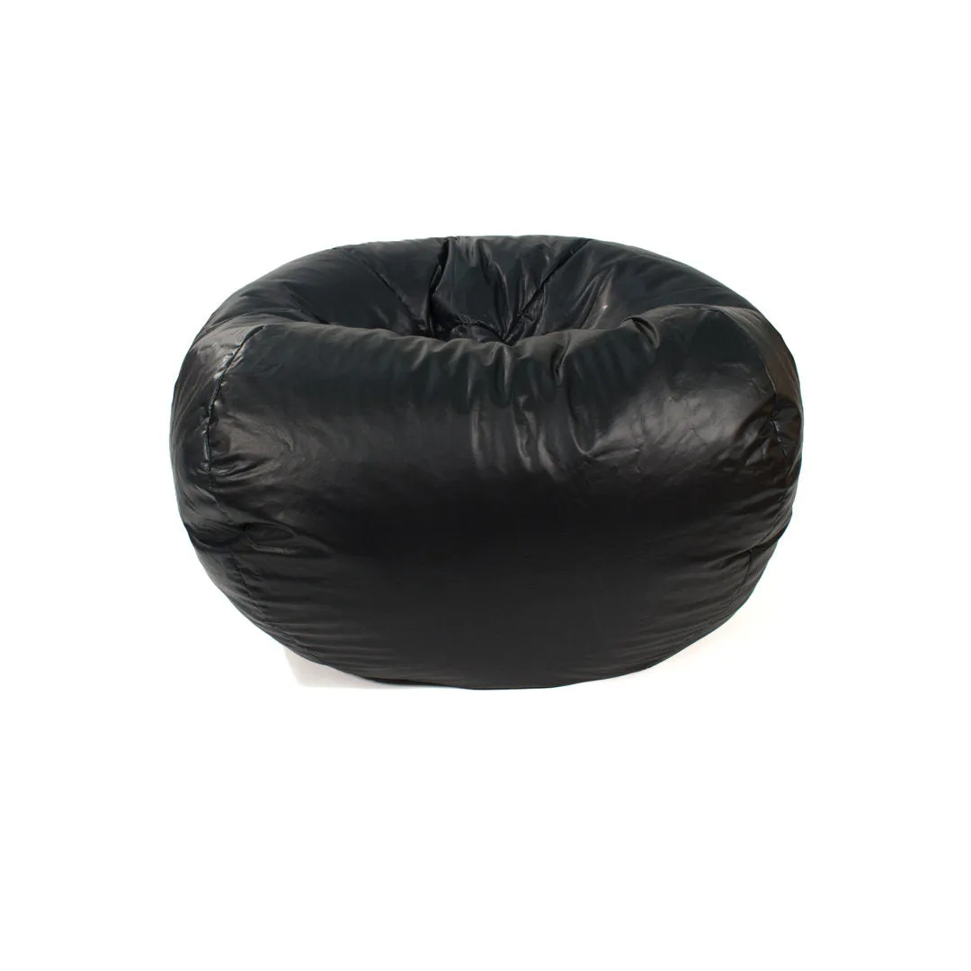 Classic Bean Bag Trule Size: Medium Body Fabric: Ebony Leather Look Vinyl