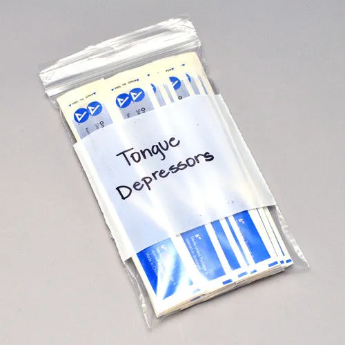 Clear Line Single Track Seal Top Bags with Write-On Block (Sandwich Bags) - 2 Mil or 4 Mil
