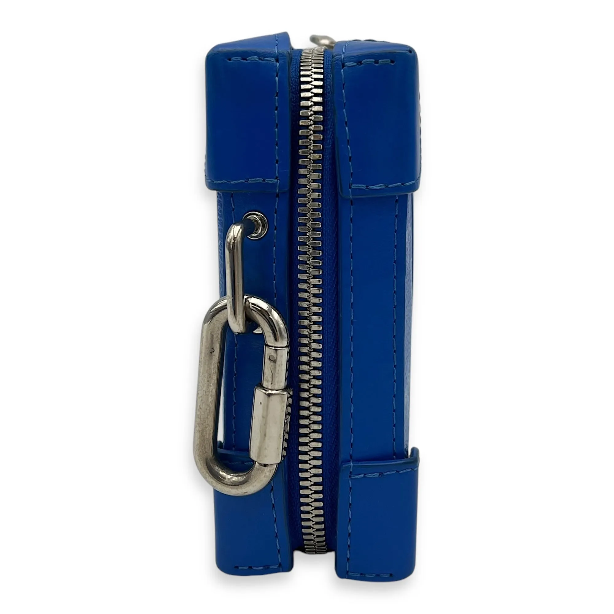 Clouds Soft Trunk Blue Crossbody Bag in Monogram Coated Canvas, Silver hardware