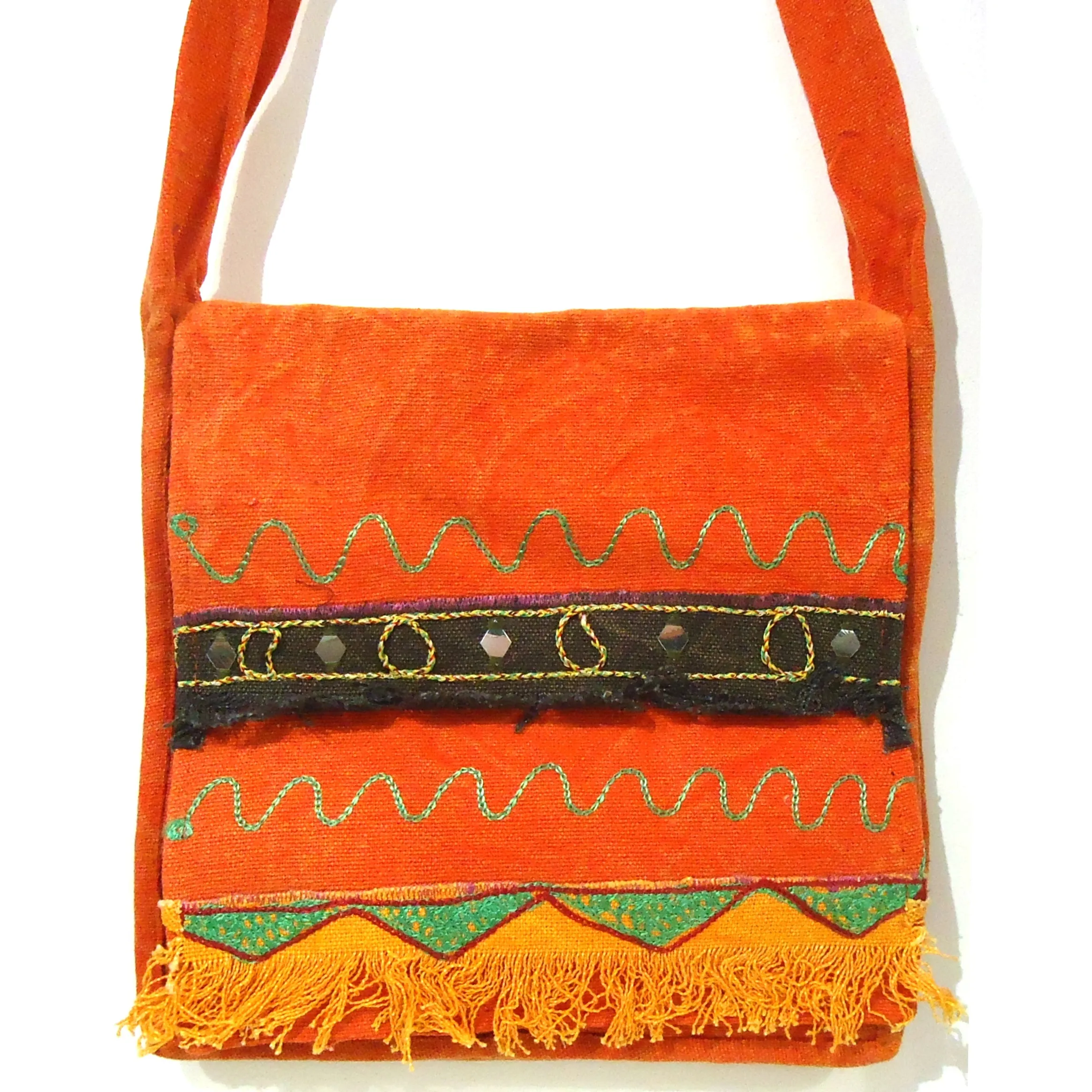 Cotton Shoulder Bag - Red