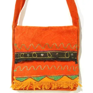 Cotton Shoulder Bag - Red