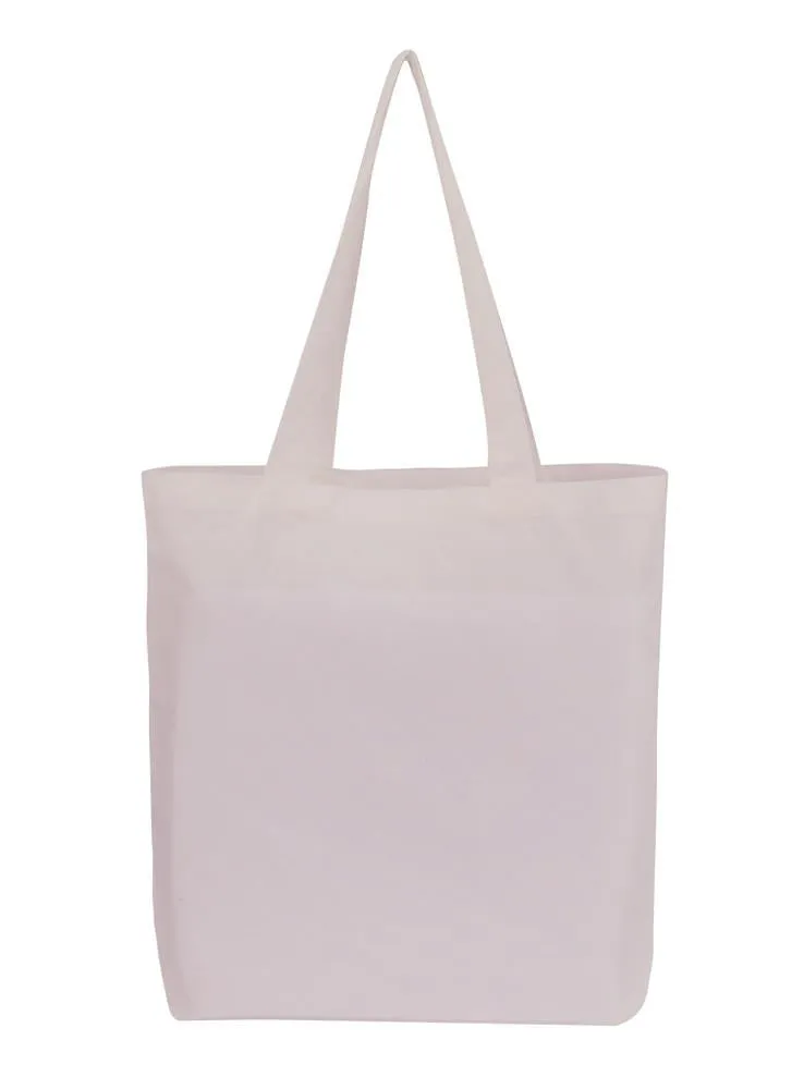 Cotton Tote With Base Gusset Only - White - Plain Bag
