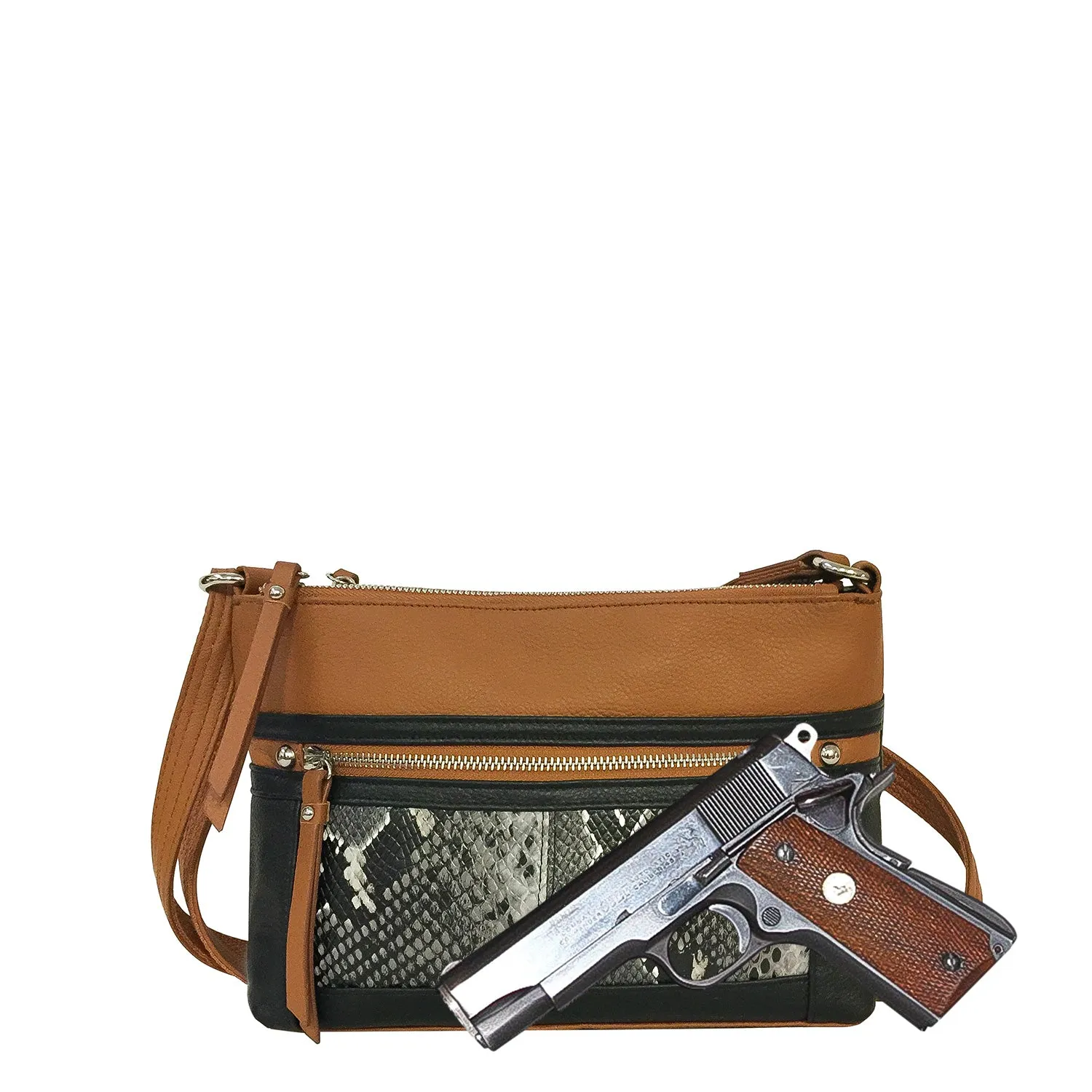 Crossbody Leather Concealed Carry Holster Purse
