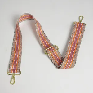 Crossbody Strap - Orange Aztec (Gold Hardware)
