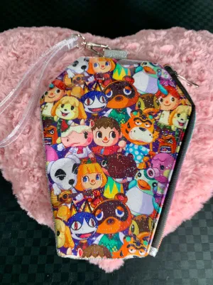 Crossing animals wristlet bag