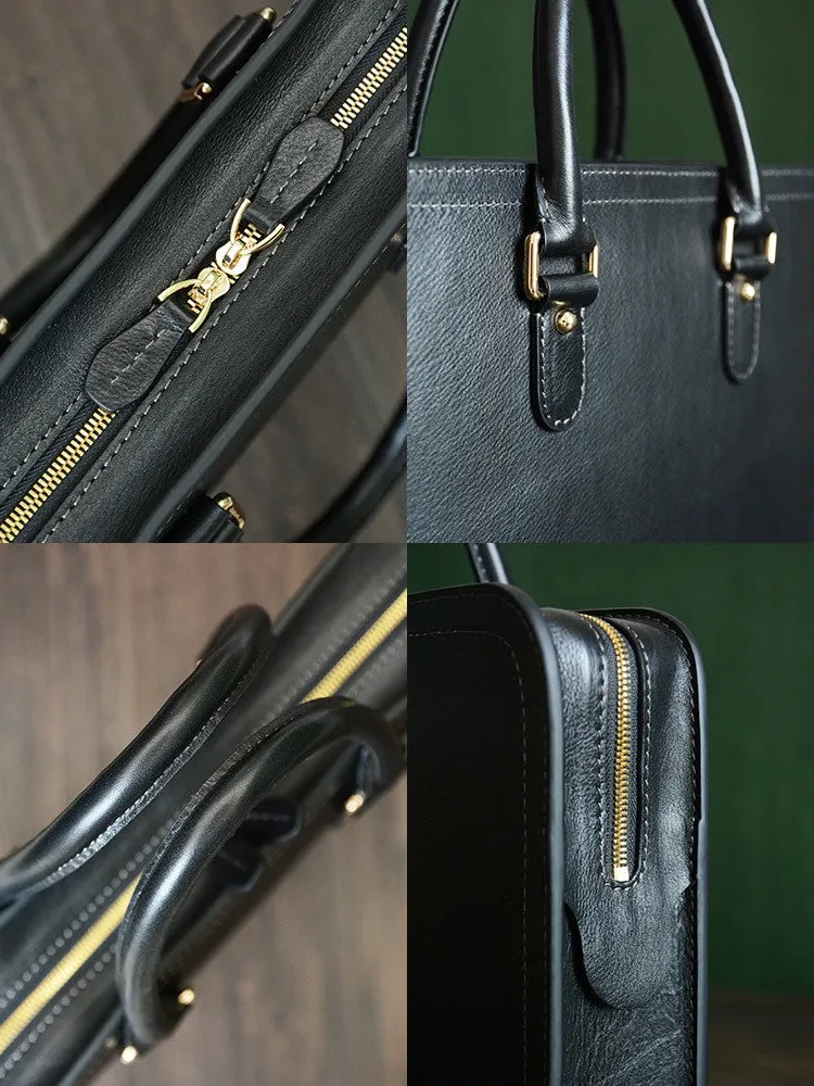 Custom Handmade Vegetable Tanned Italian Leather Briefcase Business Laptop Bag Mens Handbag D046
