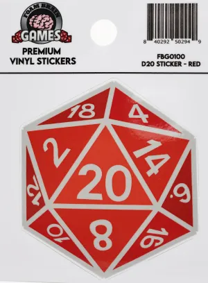 D20 Sticker - Red