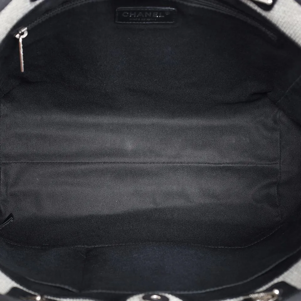 Deauville Canvas Leather Tote Grey