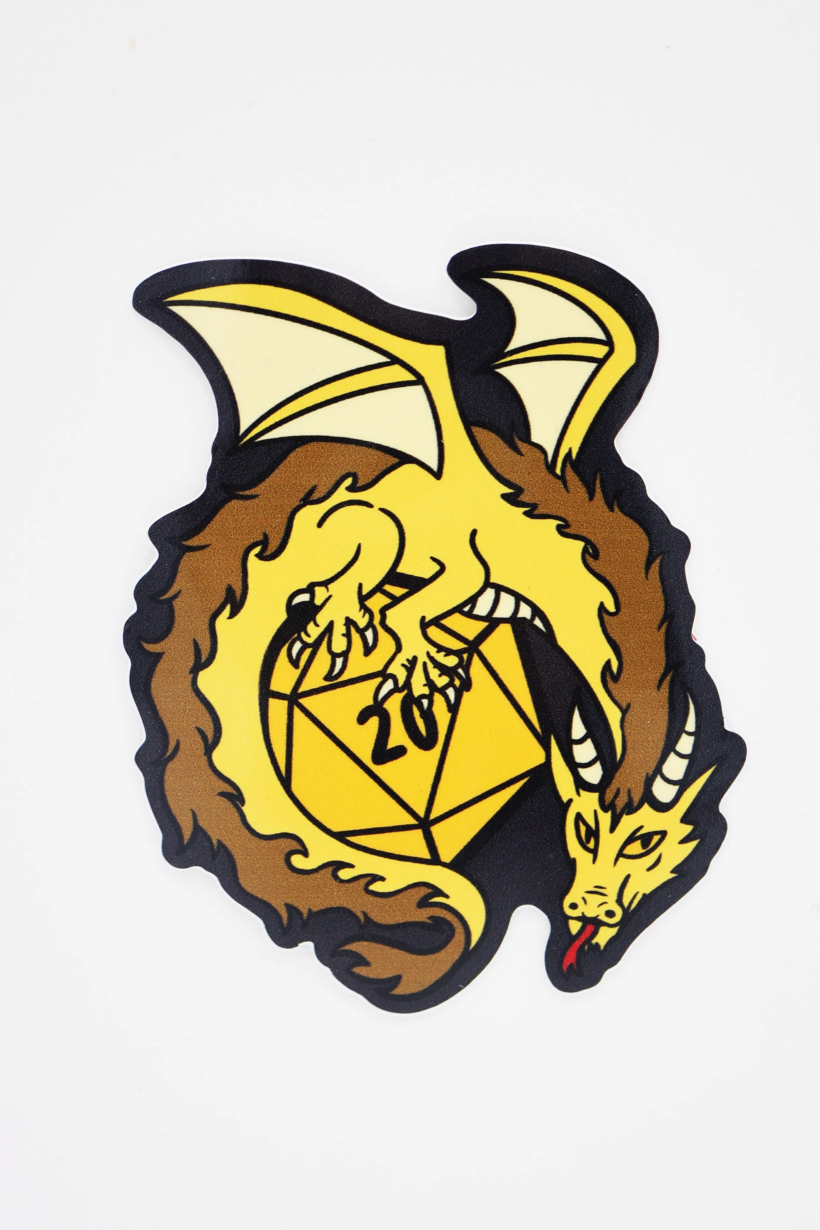 Dice Dragon Sticker: Gold