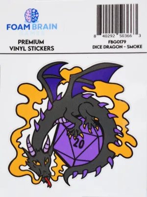 Dice Dragon Sticker: Smoke