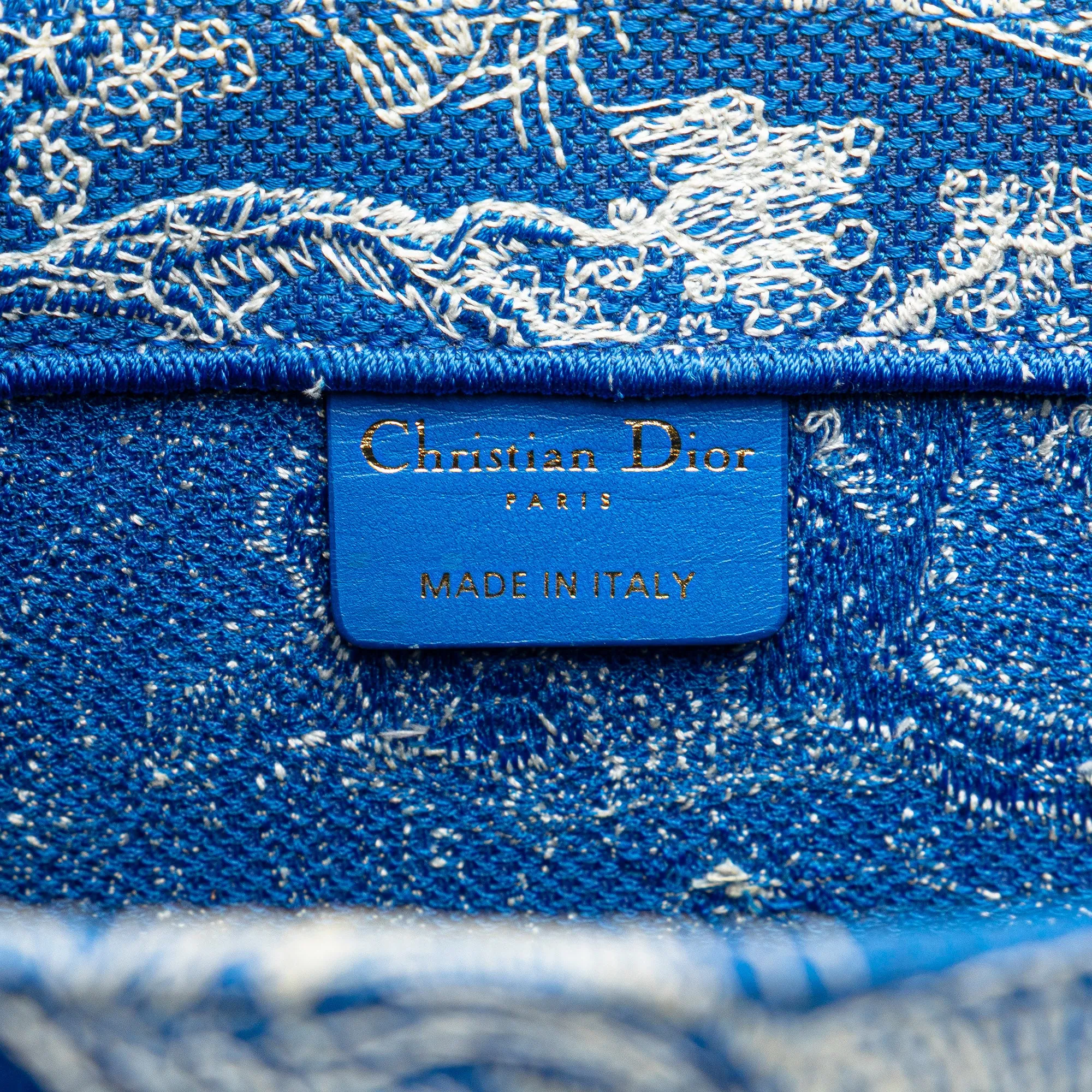 Dior Medium Canvas Embroidered Dioriviera Toile De Jouy Book Tote