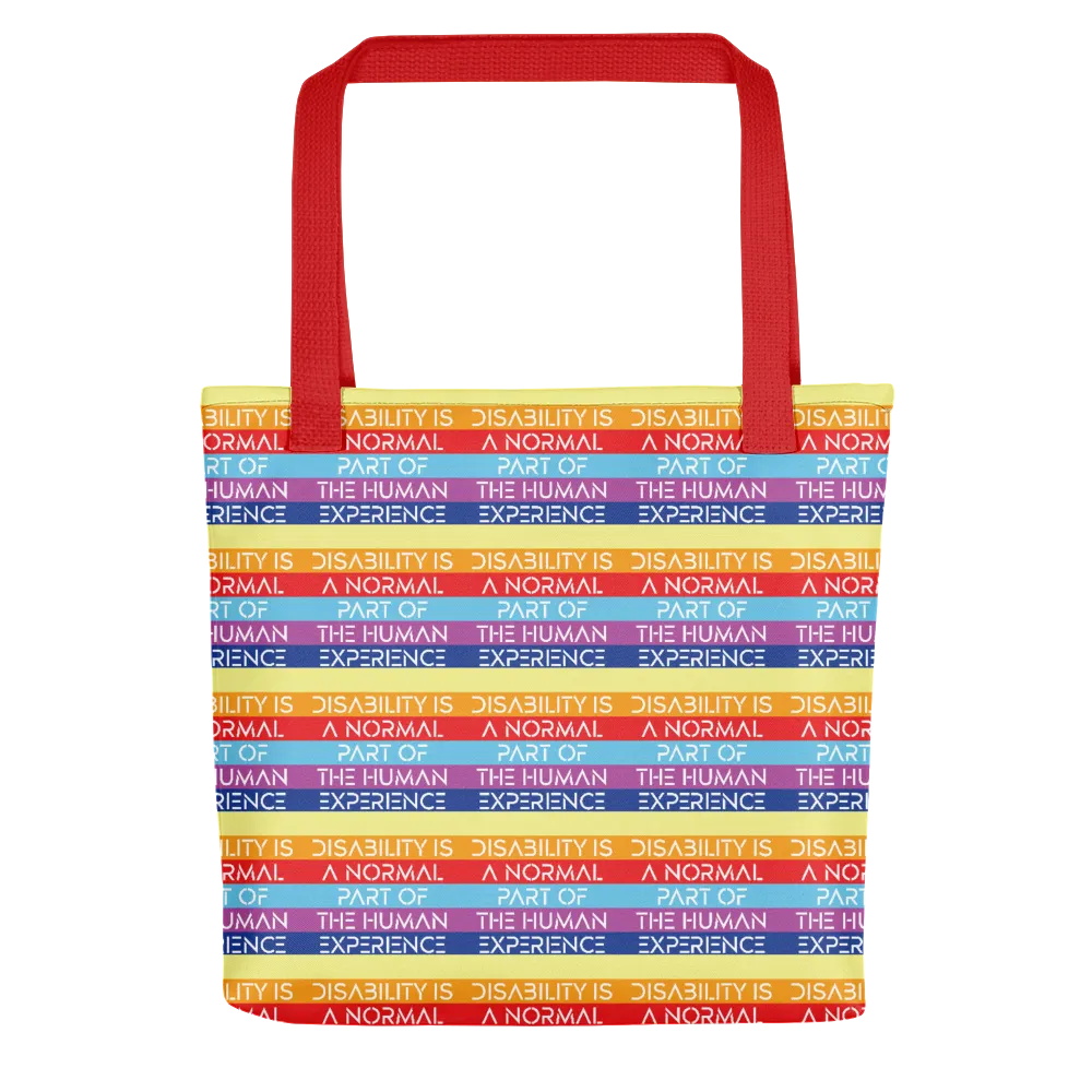 Disability is a Normal Part of the Human Experience (Pattern) Tote Bag