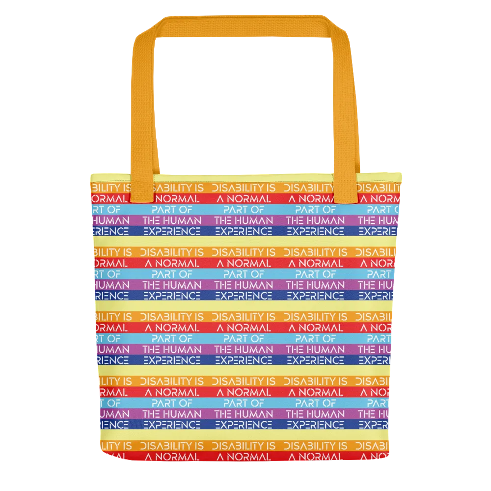 Disability is a Normal Part of the Human Experience (Pattern) Tote Bag