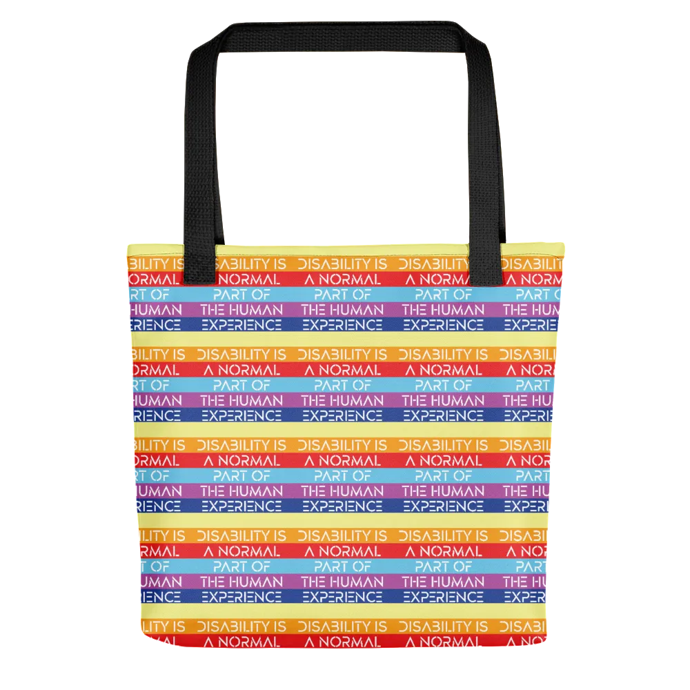 Disability is a Normal Part of the Human Experience (Pattern) Tote Bag