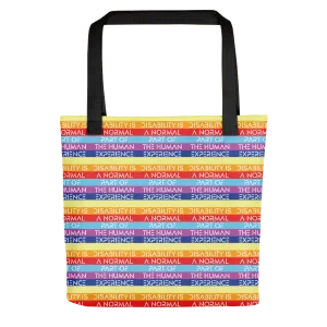 Disability is a Normal Part of the Human Experience (Pattern) Tote Bag
