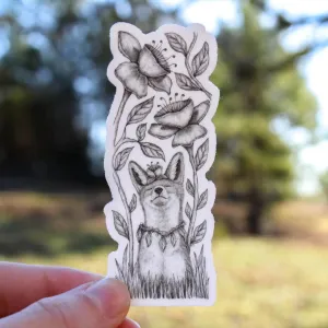 Dreaming of Spring Fox Sticker