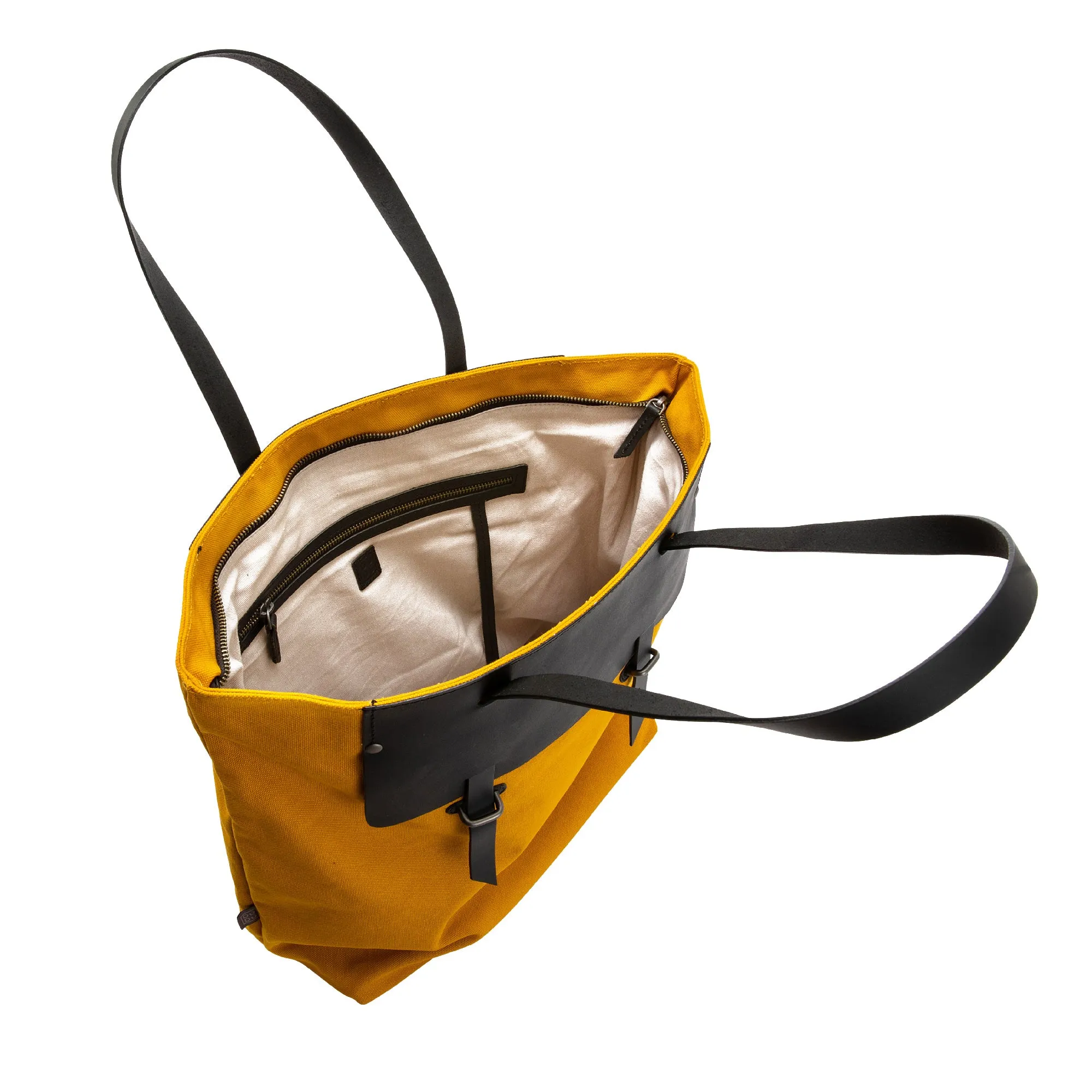 DUDU bag tote shopper women in leather and canvas two -tone shopping bag large with zipper closure
